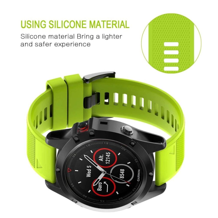 Compatible with Garmin Descent MK 2i 26mm Quick Release Silicone Watch Band(Black)