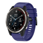 Compatible with Garmin Quatix 7 22mm Quick Release Silicone Watch Band(Midnight Blue)