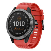Compatible with Garmin Fenix 7 Pro 47mm 22mm Quick Release Silicone Watch Band(Red)