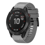 Compatible with Garmin Fenix 6 Pro 22mm Quick Release Silicone Watch Band(Grey)