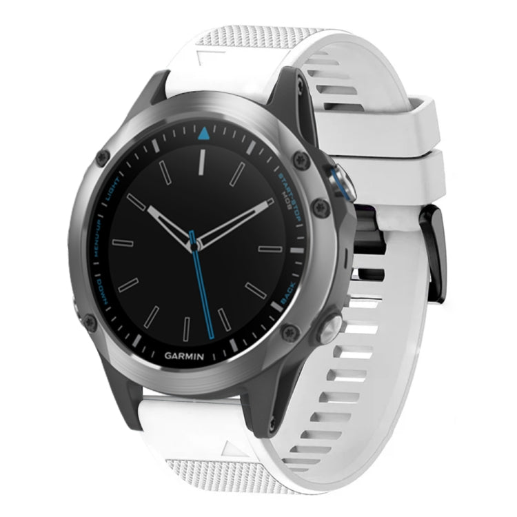 Compatible with Garmin Quatix 5 22mm Quick Release Silicone Watch Band(White)