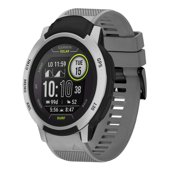Compatible with Garmin Instinct 22mm Quick Release Silicone Watch Band(Grey)