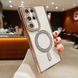 For Samsung Galaxy S23 Ultra 5G Diamond Gradient Plated MagSafe TPU Phone Case(Gold) - Galaxy S23 Ultra 5G Cases by PMC TechLife | Online Shopping South Africa | PMC TechLife