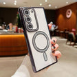 For Samsung Galaxy S23 5G Diamond Gradient Plated MagSafe TPU Phone Case(Black) - free shipping - PMC TechLife - Order now!