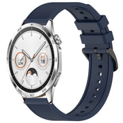 For Huawei Watch GT4 46mm 22mm Textured Silicone Solid Color Watch Band(Midnight Blue)