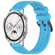 For Huawei Watch GT4 46mm 22mm Textured Silicone Solid Color Watch Band(Sky Blue) - free shipping - PMC TechLife - Order now!
