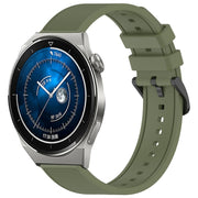 For Huawei Watch GT3 Pro 46mm 22mm Textured Silicone Solid Color Watch Band(Green)