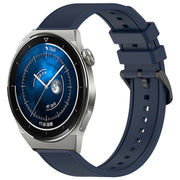 For Huawei Watch GT3 Pro 46mm 22mm Textured Silicone Solid Color Watch Band(Midnight Blue)