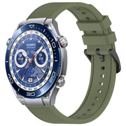 For Huawei Watch Ultimate 22mm Textured Silicone Solid Color Watch Band(Green)