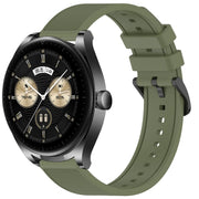 For Huawei Watch Buds 22mm Textured Silicone Solid Color Watch Band(Green)