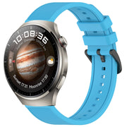For Huawei Watch 4 22mm Textured Silicone Solid Color Watch Band(Sky Blue)