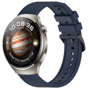 For Huawei Watch 4 Pro 22mm Textured Silicone Solid Color Watch Band(Midnight Blue)