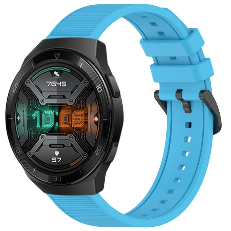 For Huawei Watch GT 2E 22mm Textured Silicone Solid Color Watch Band(Sky Blue)