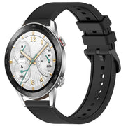 For Honor Watch GS 3i 22mm Textured Silicone Solid Color Watch Band(Black)