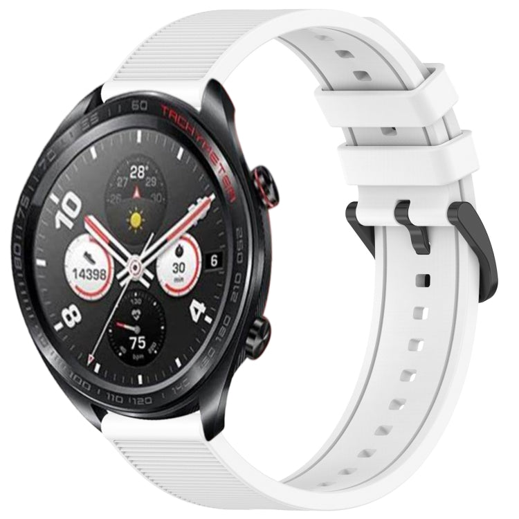 For Honor Watch Dream 22mm Textured Silicone Solid Color Watch Band(White)