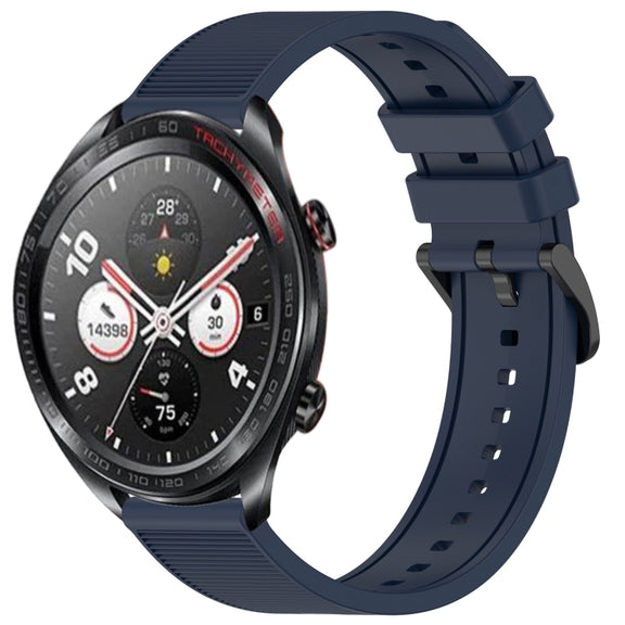 For Honor Watch Dream 22mm Textured Silicone Solid Color Watch Band(Midnight Blue)