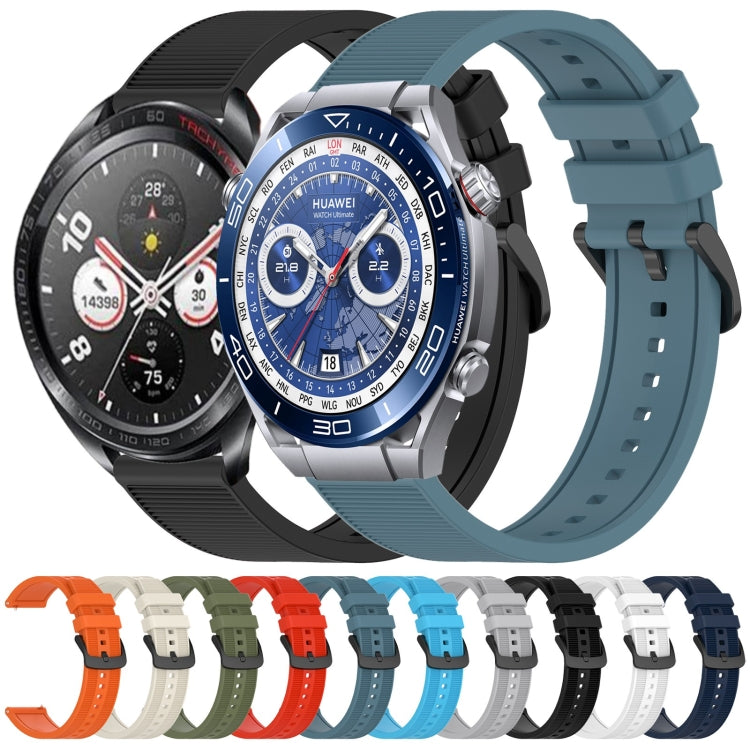 For Honor Watch Dream 22mm Textured Silicone Solid Color Watch Band(Midnight Blue)