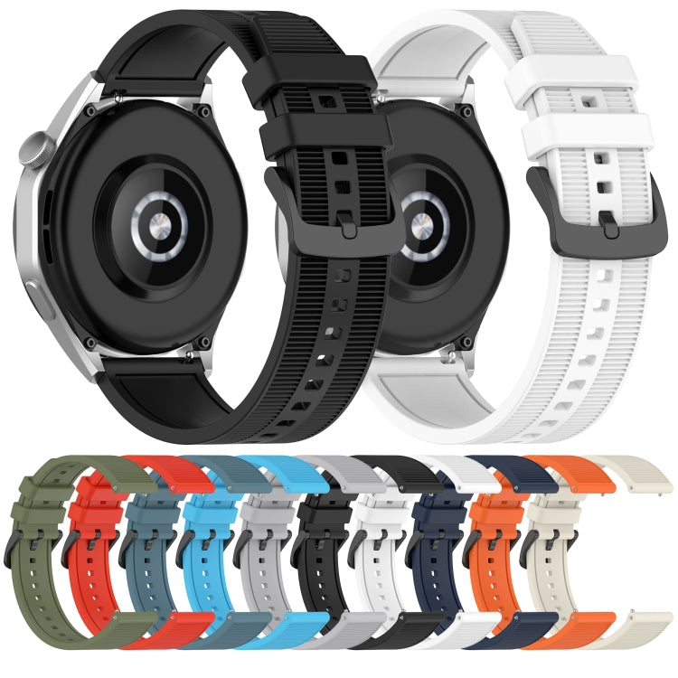 For Huawei Watch Buds 22mm Textured Silicone Solid Color Watch Band(Grey)