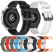 For Huawei Watch GT 2E 22mm Textured Silicone Solid Color Watch Band(White)