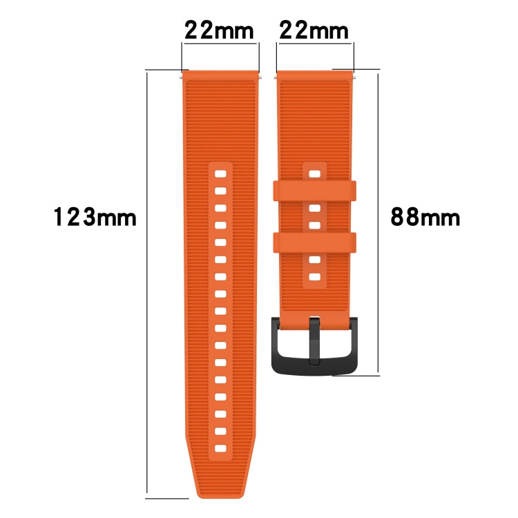 For Huawei Watch 4 Pro 22mm Textured Silicone Solid Color Watch Band(Grey)