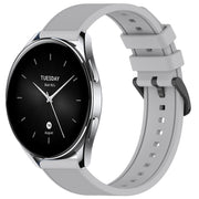 For Xiaomi Watch S2 22mm Textured Silicone Solid Color Watch Band(Grey)