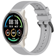 For Xiaomi MI Watch Sport 22mm Textured Silicone Solid Color Watch Band(Grey)