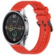 For Xiaomi MI Watch Color 22mm Textured Silicone Solid Color Watch Band(Red) - Watch Bands by PMC TechLife | Online Shopping South Africa | PMC TechLife | Buy Now Pay Later Mobicred