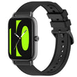 For Xiaomi Haylou RS4 LS12 22mm Textured Silicone Solid Color Watch Band(Black) - free shipping - PMC TechLife - Order now!