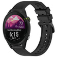 Compatible with Garmin Compatible witherunner 255 Music 22mm Textured Silicone Solid Color Watch Band(Black) - Watch Bands by PMC TechLife | Online Shopping South Africa | PMC TechLife | Buy Now Pay Later Mobicred