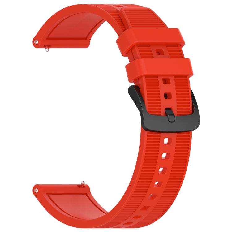 For Garmin Vivoactive 4 22mm Textured Silicone Solid Color Watch Band(Red)