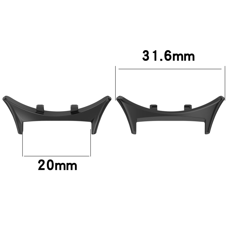 For vivo Watch 3 1 Pair Metal Watch Band Connector(Silver)