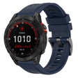 Compatible with Garmin Fenix 7 Solar / Sapphire Solar Solid Color Black Buckle Silicone Quick Release Watch Band(Dark Blue) - free shipping - PMC TechLife - Order now!