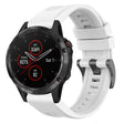 Compatible with Garmin Fenix 5 / Fenix 5 Plus Solid Color Black Buckle Silicone Quick Release Watch Band(White) - Watch Bands by PMC TechLife | Online Shopping South Africa | PMC TechLife | Buy Now Pay Later Mobicred