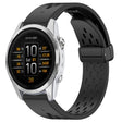 Compatible with Garmin Epix Pro 42mm 20mm Holes Magnetic Folding Buckle Silicone Watch Band(Black) - free shipping - PMC TechLife - Order now!