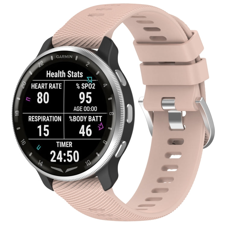 Compatible with Garmin D2 Air X10 43mm Cross Texture Silicone Watch Band(Pink)