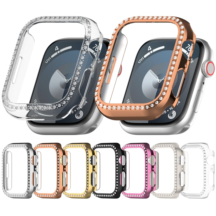 For Apple Watch Series 4 40mm Diamond Hollow PC Watch Case(Starlight)