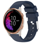 Compatible with Garmin Venu 20mm Smooth Solid Color Silicone Watch Band(Midnight Blue)