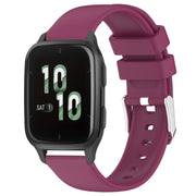 Compatible with Garmin Compatible witherunner Sq2 20mm Smooth Solid Color Silicone Watch Band(Burgundy)