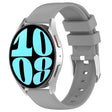 For Samsung Galaxy Watch 6 44mm 20mm Smooth Solid Color Silicone Watch Band(Grey) - Watch Bands by PMC TechLife | Online Shopping South Africa | PMC TechLife | Buy Now Pay Later Mobicred