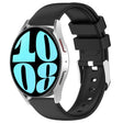 For Samsung Galaxy Watch 6 40mm 20mm Smooth Solid Color Silicone Watch Band(Black) - Watch Bands by PMC TechLife | Online Shopping South Africa | PMC TechLife | Buy Now Pay Later Mobicred