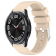 For Samsung Galaxy Watch 6 Classic 47mm 20mm Smooth Solid Color Silicone Watch Band(Beige) - free shipping - PMC TechLife - Order now!