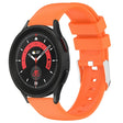 For Samsung Galaxy Watch 5 Pro  45mm 20mm Smooth Solid Color Silicone Watch Band(Orange) - Watch Bands by PMC TechLife | Online Shopping South Africa | PMC TechLife | Buy Now Pay Later Mobicred