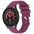 For Samsung Galaxy Watch 5 Pro  45mm 20mm Smooth Solid Color Silicone Watch Band(Burgundy) - free shipping - PMC TechLife - Order now!