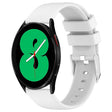 For Samsung Galaxy Watch 4 44mm 20mm Smooth Solid Color Silicone Watch Band(White) - Watch Bands by PMC TechLife | Online Shopping South Africa | PMC TechLife | Buy Now Pay Later Mobicred