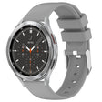 For Samsung  Galaxy Watch 4 Classic 46mm 20mm Smooth Solid Color Silicone Watch Band(Grey) - Watch Bands by PMC TechLife | Online Shopping South Africa | PMC TechLife | Buy Now Pay Later Mobicred