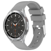 For Samsung  Galaxy Watch 4 Classic 46mm 20mm Smooth Solid Color Silicone Watch Band(Grey)