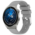 For Huawei Watch GT3 42mm 20mm Smooth Solid Color Silicone Watch Band(Grey) - Watch Bands by PMC TechLife | Online Shopping South Africa | PMC TechLife | Buy Now Pay Later Mobicred