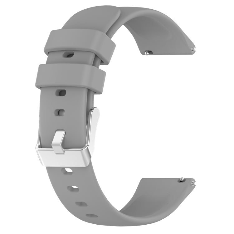 For Huawei Watch GT3 42mm 20mm Smooth Solid Color Silicone Watch Band(Grey)