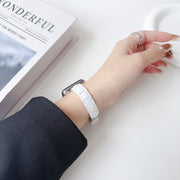 For Apple Watch Series 3 38mm Laser PC Colorful 12mm Slim Watch Band(Transparent)