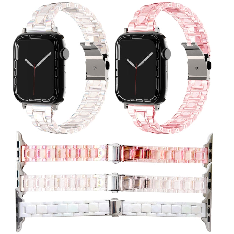 For Apple Watch Ultra 49mm Laser PC Colorful 20mm Slim Watch Band(White)